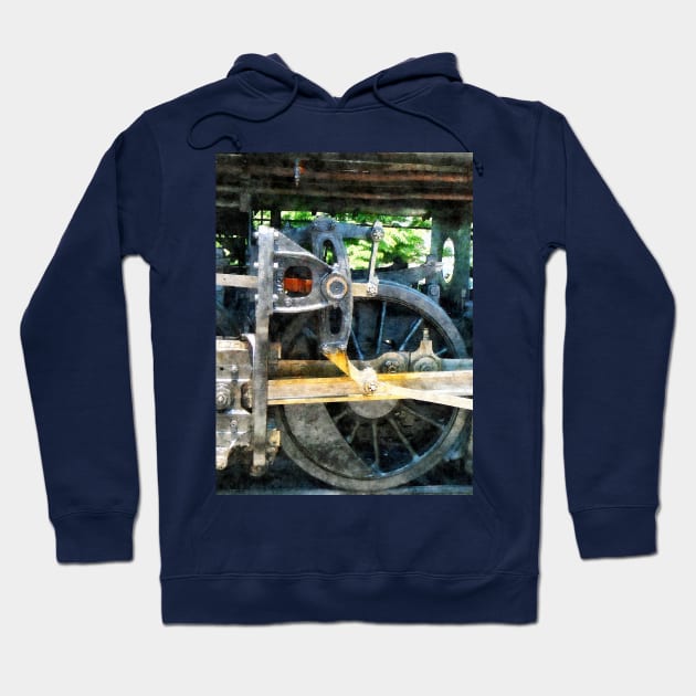 Trains - Great Western 90 Wheel Closeup Hoodie by SusanSavad